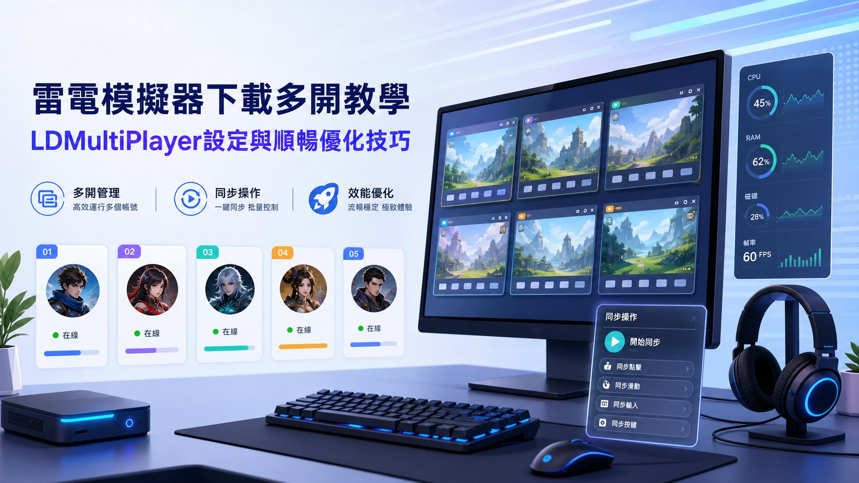 如何使用LDPlayer「同步器」功能簡化多開操作