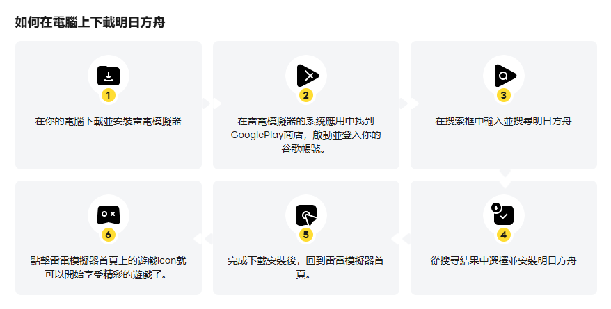 如何下載明日方舟雷電模擬器版本？